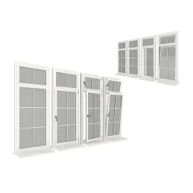 Plastic windows under a tree type set